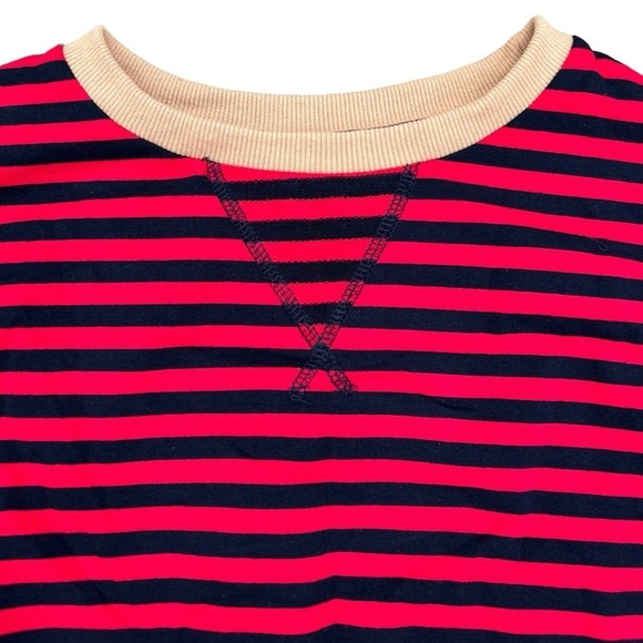 NWT Labolliy Women’s Red Striped Oversized Sweatshirt - Picture 9 of 16